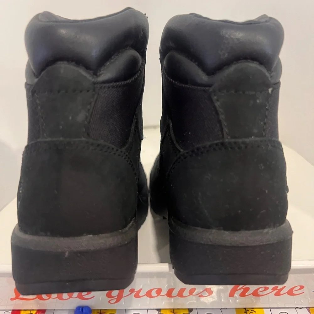TIMBERLAND KIDS | 6inch black suede  boots boys size 13.5